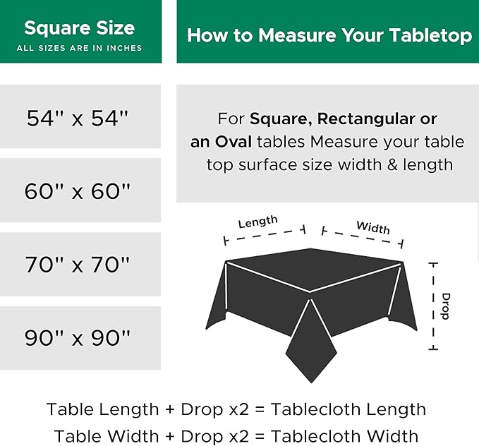 Biscaynebay Textured Fabric Christmas Square Table Cloth 70x70 Inch, Red Water Resistant Spill Proof Tablecloths for Dining, Kitchen, Wedding and Parties, Machine Washable