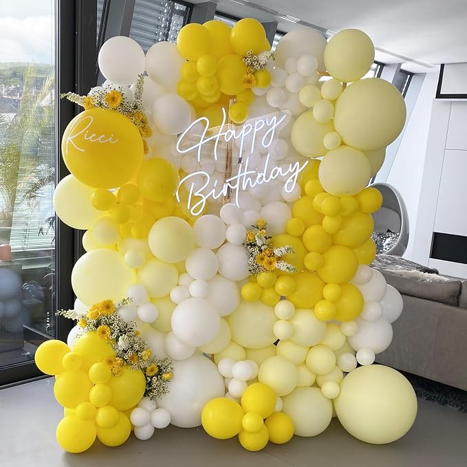 110pcs Yellow Balloons 12 Inch Latex Balloon - Image 4