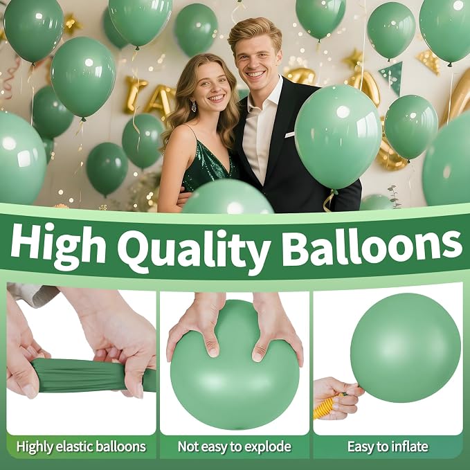 Sage Green Balloon 12 Inch - Image 4