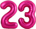 Hot Pink 23 Number Balloons, 40 Inch Giant Number 23 Balloons Foil Mylar Helium by Lovoir