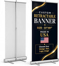 Custom retractable banner with stand by BCB | Pop up stand Printed in USA | by BCB