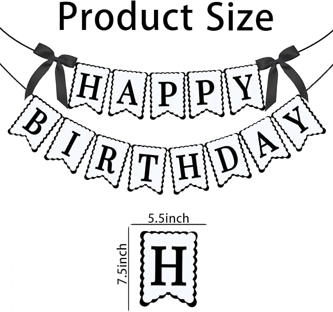 Bow Happy Birthday Banner for Bow Birthday Decorations Pink Bows Garland for - Image 2