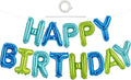 TONIFUL 16 Inch Blue and Green Happy Birthday Balloon Banner Decor by TONIFUL
