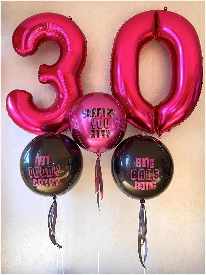40 Inch Hot Pink 60 Number Balloons Giant Jumbo Huge 60 Foil Mylar Helium - Image 5