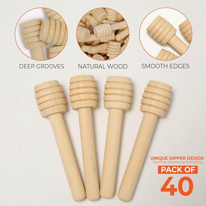 Gloriec 40 Pcs Honey Dipper Sticks - Image 7