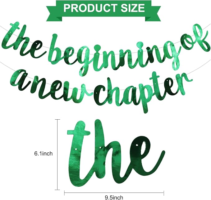 BEISHIDA Bright Green Pre-Strung The Beginning of A New Chapter Banner | - Image 3