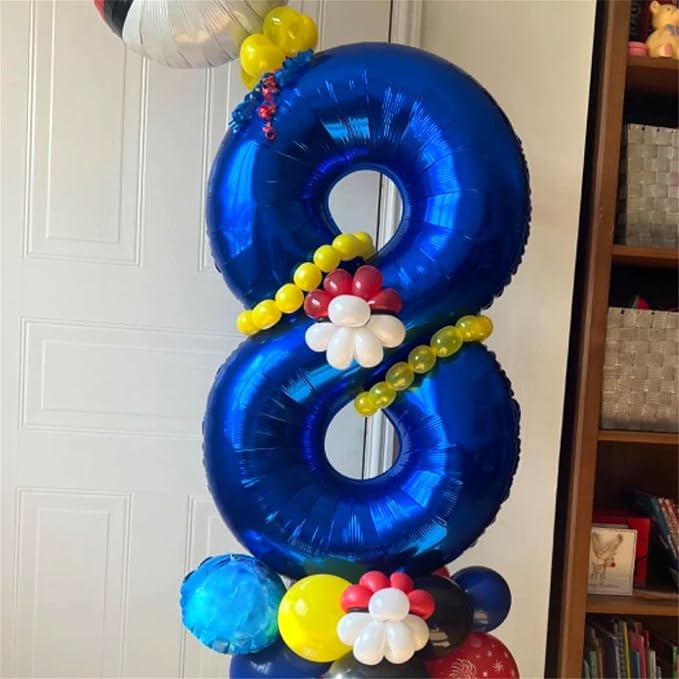 Navy Blue Number 6 Balloon, 40In Large Royal Blue Foil Number Balloons Set 0-9 - Image 5
