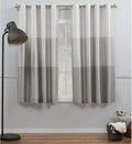 Exclusive Home Chateau Striped Faux Silk Grommet Top Curtain Panel Pair by Chaps