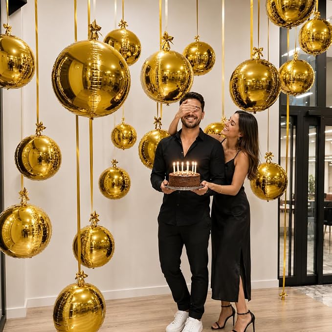 Gold Round Foil Balloons - Image 5
