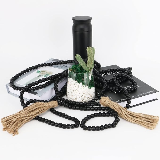 CVHOMEDECO. 16 Feet Wood Beads Garland - Image 2