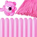 260 Pink Long Balloons for Balloon Garland Thickening Skinny Latex Twisting by Kawkalsh