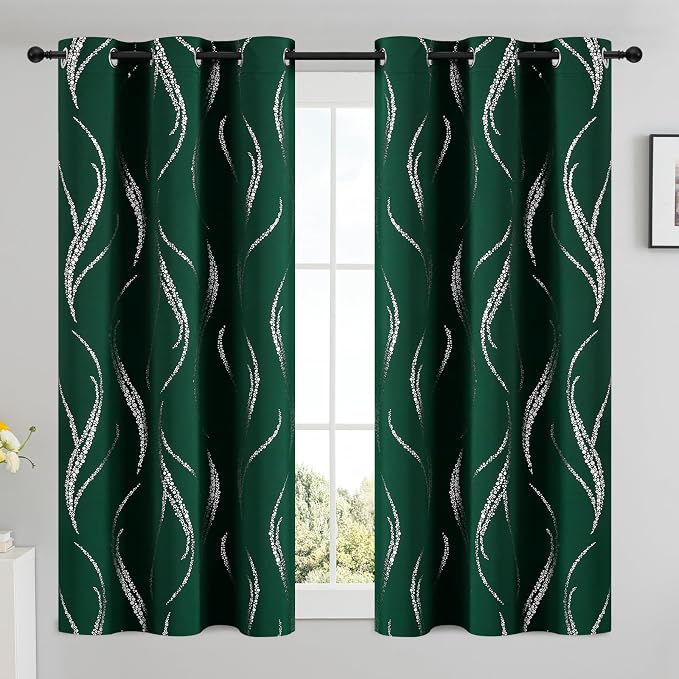Yakamok Emerald Green Blackout Curtains - Image 2