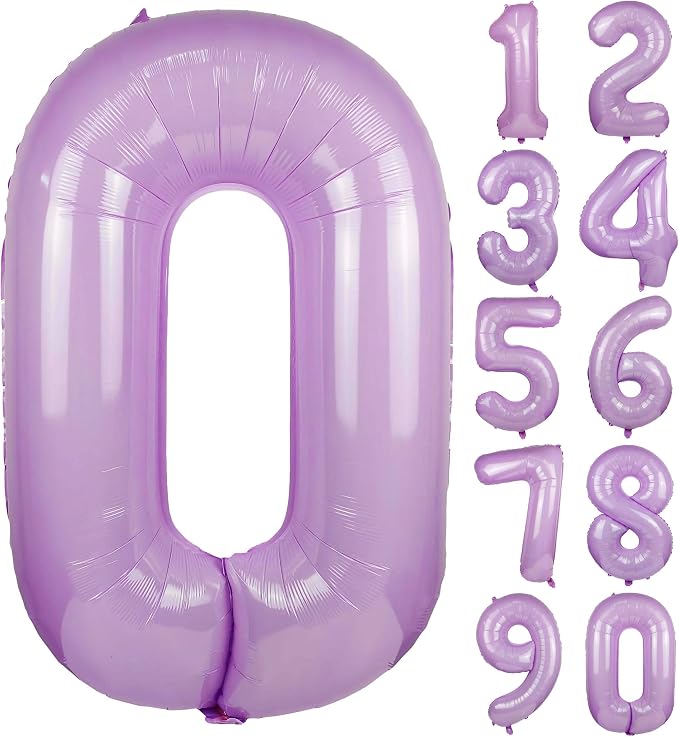40" Macaron Purple 0 Number Balloons Helium Foil Mylar Balloon Digit 0 | by Exquisitehighqualitypartydecorationstomeetyoureveryneed%EF%BC%81