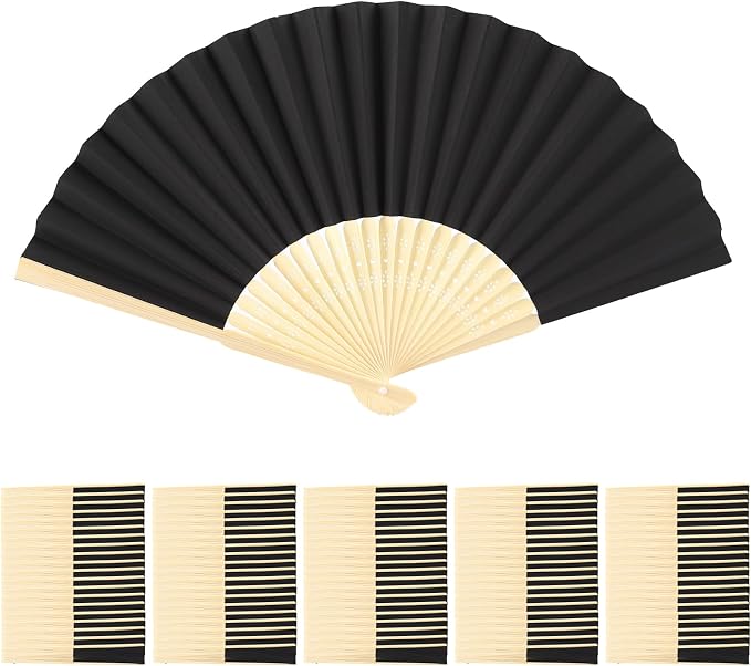 WAYASDCU 100pcs Paper Fans Handheld Folding Fans Bulk Fans by WAYASDCU