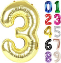 3 Balloon - Champagne Gold Birthday Number Balloons, 40 Inch Decorations | by ALPHADELTAPI