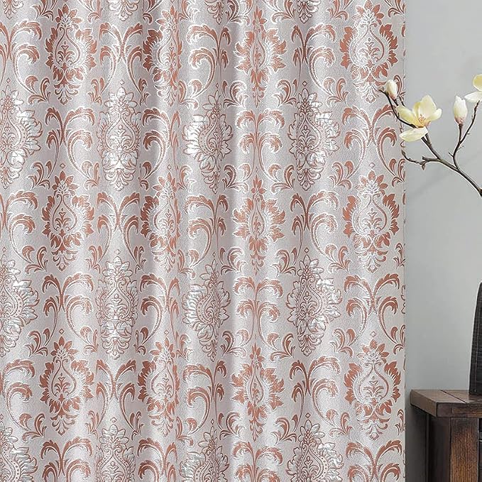 GOHD Samba Star Jacquard Window Curtain 2PC Panels.Each pc W54 xL90.Rust - Image 3