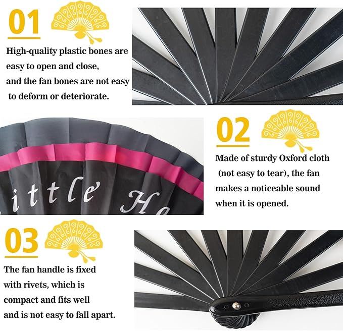 Custom Fans with Your Photo/Text - Personalized Folding Hand Fan for Line Dancing, Weddings, Parties | Decorative Gift for Women, Church Events & Dance Performances (10, 13 Inch)