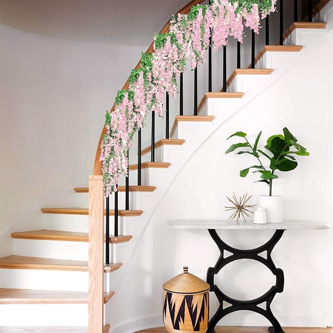 Findosom Wisteria Artificial Flowers Garland, Flower Garland Decorations - Image 3