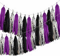 Purple, and Metallic Silver Tassel 30Pcs Tissue Paper Tassels Garland DIY by Unknown