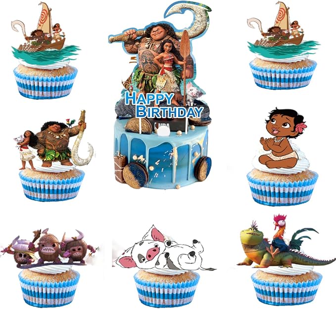 25PCS Cake Toppers Cupcake Toppers Cake Decorations Birthday Party Supplies by Unknown