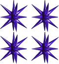 TONIFUL 4 Pcs Explosion Star Balloons Purple Foil Balloon Party Decorations | by TONIFUL
