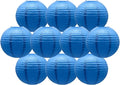 Royal Blue Paper Lanterns Chinese Japanese Round Shape Hanging Ceiling by BARTHEW