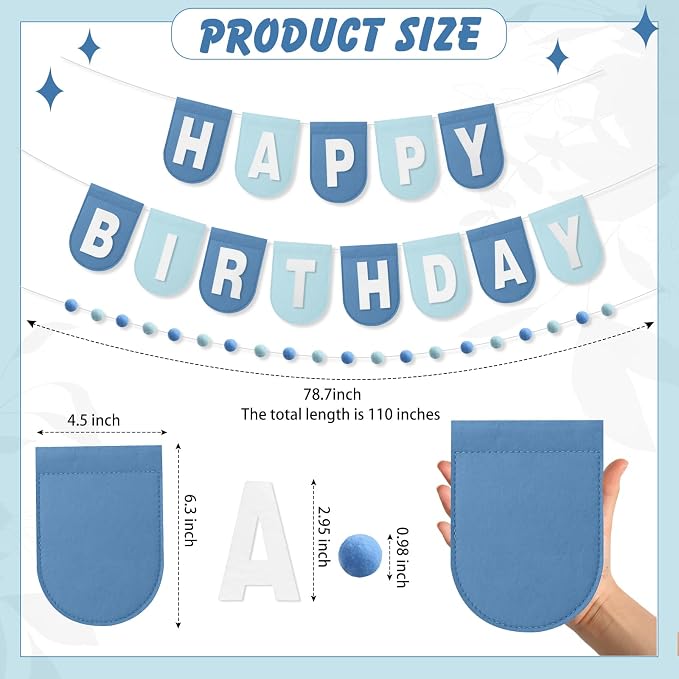 Hahafelt 125 Pcs Make Your Own Banner Kit Personalized Handmade Name Scallop - Image 2