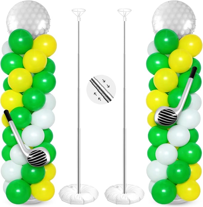Soulchen 2 Set Golf Hole in One Balloon Column Stand Kit by Soulchen