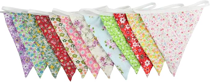 10M/32Ft Triangle Bunting Banner, Baby Shower, Outdoor and Home Decorations - Image 5