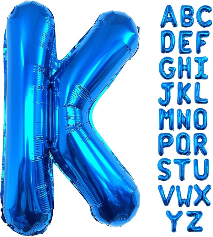 Lovoir 40 Inch Large Blue Letter K Balloons Big Size Jumbo Mylar Foil Helium by Lovoir