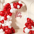 Red White Balloon Garland Arch Kit by Unknown
