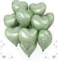 Sage Green Heart Foil Balloon, Light Green Heart Shaped Foil Balloons by TAOYE