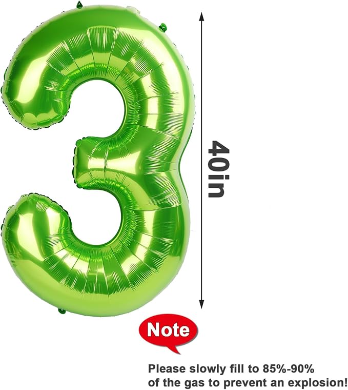 4 Balloon Number 40 Inch Light Green Balloons - Image 7