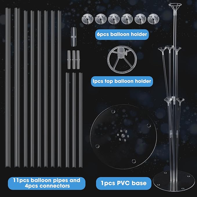 Voircoloria 9 Sets Balloon Stand Kits, Balloon Sticks Holder - Image 3
