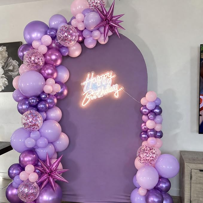 Pink and Purple Balloons Arch Kit - Image 3