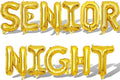 2 Set 22Pcs Gold SENIOR NIGHT Letter Balloons 16in Balloon Foil Letter by Fezava