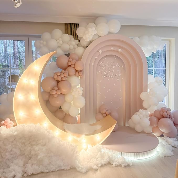 Jobkoo Pink Balloons, 12 Inch 30 Pcs Boho Blush Pink Party Balloon Dusty Rose - Image 5