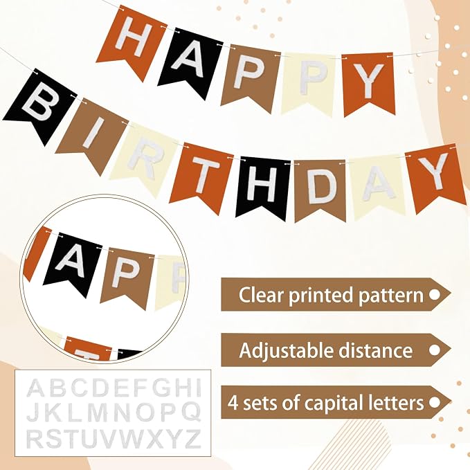 SmoothNovelty 139 Pcs Felt DIY Custom Banner Kit Include 104 Letters 18 - Image 4