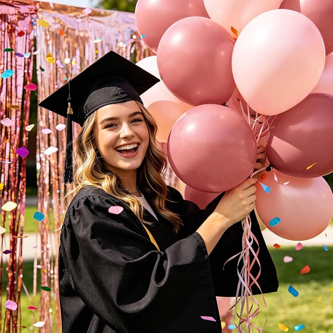 100pcs Dusty Pink Balloons 12 inch Round Latex | Boho Blush Retro Pink - Image 6