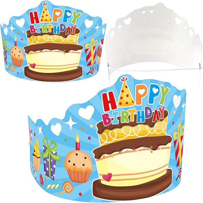 Fancy Land Birthday Crowns for Kids, Die-Cut Blue, Kindergarten | Family - Image 2