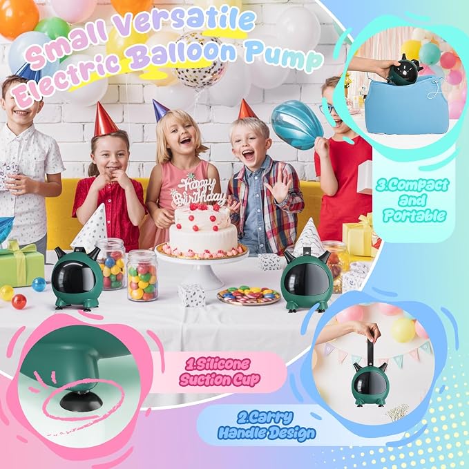 Balloon Pump Electric, Portable Balloons Inflator Air Pump Dual Nozzle - Image 5