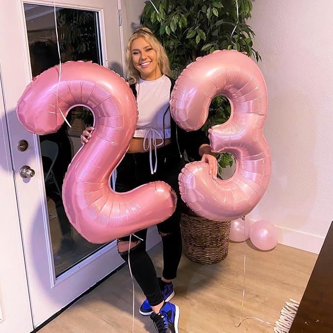 Pearl Pink Number 4 Balloon 40 Inch - Image 8