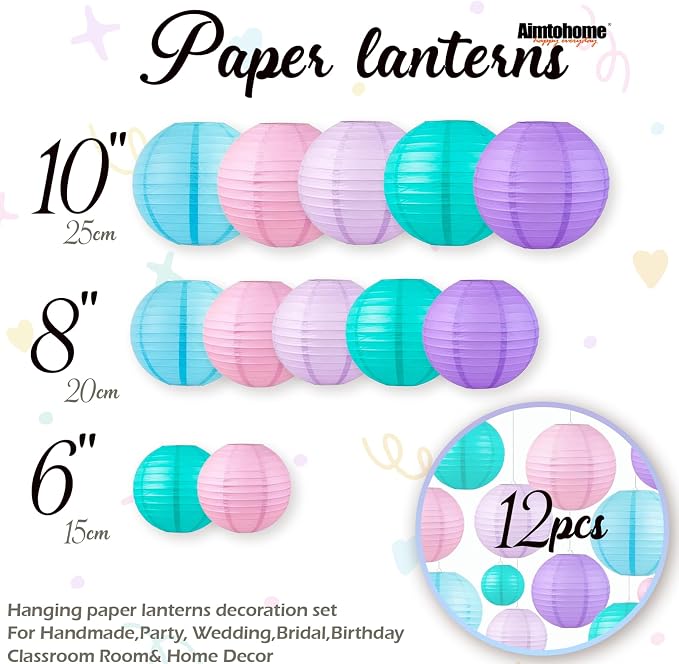 Pastel Paper Lanterns Set - Image 3