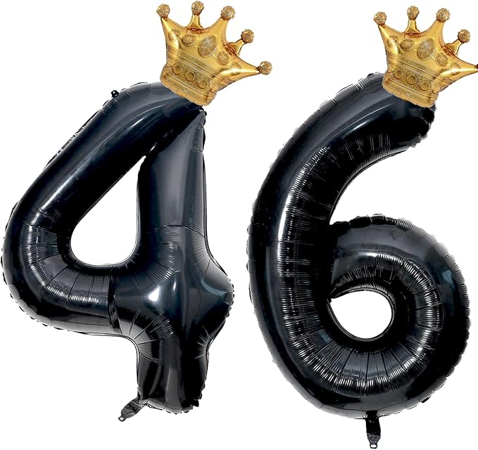 40 inch Large Black 46 Balloon Number by Unknown