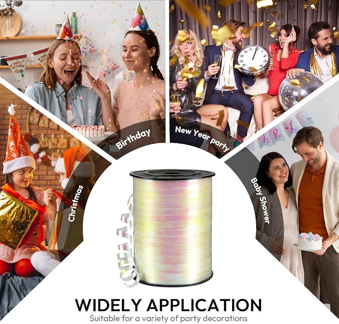500 Yards Curling Ribbon for Gift Wrapping, 3/16" Balloon String for Christmas - Image 3
