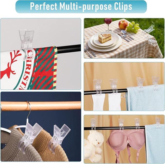 12 Pack Large Balloon Arch Clips, Transparent Spring Clamps - Image 5