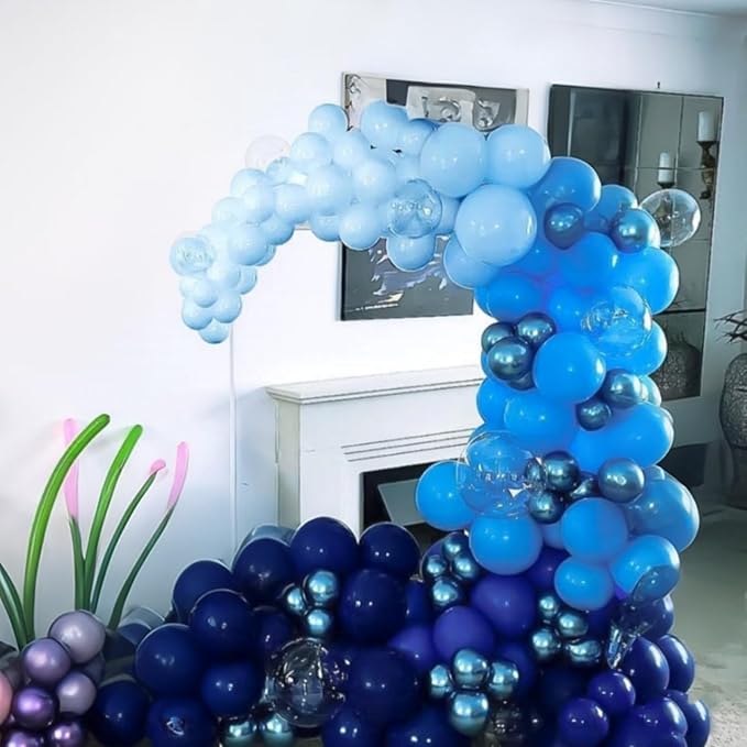 Blue Balloons for Ocean Shark Birthday Party Decorations Under the Sea Balloon - Image 3