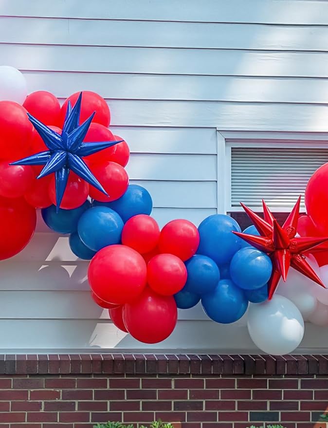 Blue Star Balloons, Large Spike Balloons | 22 Inch Star Balloons, One-Piece - Image 5