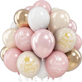 Dusty Pink Beige Gold Birthday Balloons by KAINSY