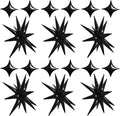 TONIFUL 18Pcs 22Inch Black Large Explosion Star Mylar Balloons and 10Inch Four by TONIFUL
